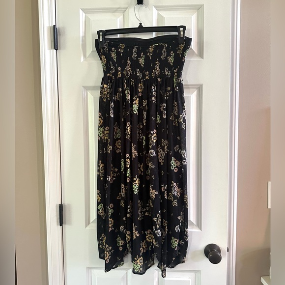 Free People Kitty Midi Dress Floral Strapless Dress Size Small - Picture 8 of 13